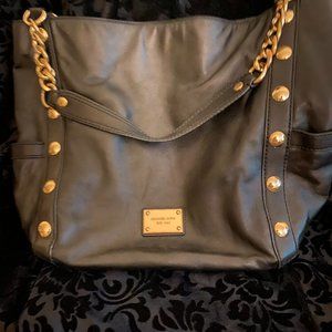 Michael Kors Black Lambskin Leather Satchel